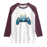 Funny Hanukkah Gamer Gaming Raglan Shirt