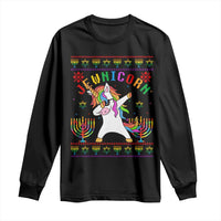 Funny Hanukkah Long Sleeve Shirt Jewnicorn Jewish Unicorn Rainbow