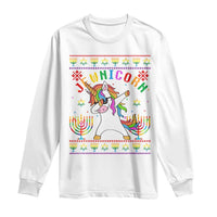 Funny Hanukkah Long Sleeve Shirt Jewnicorn Jewish Unicorn Rainbow