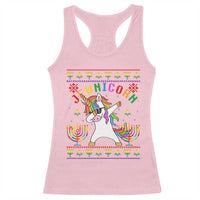 Funny Hanukkah Racerback Tank Top Jewnicorn Jewish Unicorn Rainbow