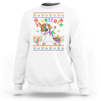 Funny Hanukkah Sweatshirt Jewnicorn Jewish Unicorn Rainbow - Wonder Print Shop