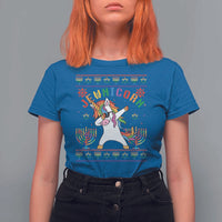 Funny Hanukkah T Shirt For Women Jewnicorn Jewish Unicorn Rainbow - Wonder Print Shop