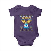Funny Hanukkah Baby Onesie Jewdolph Jewish Reindeer Menorah
