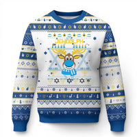 Funny Jewdolph Jewish Reindeer Menorah Hanukkah Ugly Sweater - Wonder Print Shop