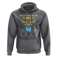 Funny Hanukkah Hoodie Jewdolph Jewish Reindeer Menorah