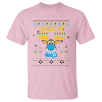 Funny Hanukkah T Shirt Jewdolph Jewish Reindeer Menorah - Wonder Print Shop