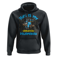 Funny This Is My Hanukkah Pajamakah Hoodie Cute Jewish Sloth Chanukkah