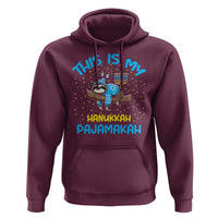 Funny This Is My Hanukkah Pajamakah Hoodie Cute Jewish Sloth Chanukkah