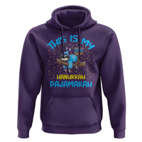 Funny This Is My Hanukkah Pajamakah Hoodie Cute Jewish Sloth Chanukkah