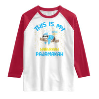 Funny This Is My Hanukkah Pajamakah Raglan Shirt Cute Jewish Sloth Chanukkah