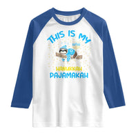 Funny This Is My Hanukkah Pajamakah Raglan Shirt Cute Jewish Sloth Chanukkah