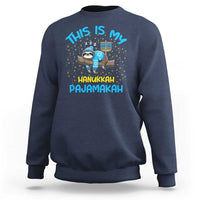 Funny This Is My Hanukkah Pajamakah Sweatshirt Cute Jewish Sloth Chanukkah - Wonder Print Shop