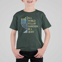 Be A Light Hanukkah T Shirt For Kid - Wonder Print Shop