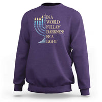 Be A Light Hanukkah Sweatshirt - Wonder Print Shop