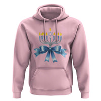 Hanukkah Menorah Jewish Coquette Bow Hoodie