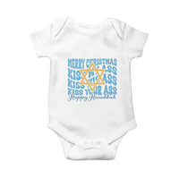 Funny Hanukkah Baby Onesie Kiss My Ass Kiss His Ass Kiss Your Ass