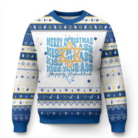 Funny Kiss My Ass Kiss His Ass Kiss Your Ass Hanukkah Ugly Sweater - Wonder Print Shop