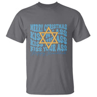 Funny Hanukkah T Shirt Kiss My Ass Kiss His Ass Kiss Your Ass - Wonder Print Shop
