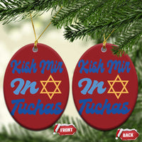 Funny Hanukkah Christmas Ornament Kish Mir In Tuchas Jewish Yiddish Ashkenazi - Wonder Print Shop