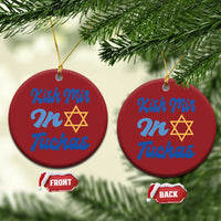 Funny Hanukkah Christmas Ornament Kish Mir In Tuchas Jewish Yiddish Ashkenazi - Wonder Print Shop