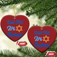 Funny Hanukkah Christmas Ornament Kish Mir In Tuchas Jewish Yiddish Ashkenazi - Wonder Print Shop