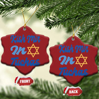 Funny Hanukkah Christmas Ornament Kish Mir In Tuchas Jewish Yiddish Ashkenazi - Wonder Print Shop