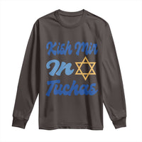 Funny Hanukkah Long Sleeve Shirt Kish Mir In Tuchas Jewish Yiddish Ashkenazi