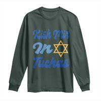 Funny Hanukkah Long Sleeve Shirt Kish Mir In Tuchas Jewish Yiddish Ashkenazi