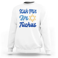 Funny Hanukkah Sweatshirt Kish Mir In Tuchas Jewish Yiddish Ashkenazi - Wonder Print Shop