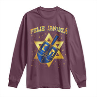 Funny Hanukkah Long Sleeve Shirt Feliz Januca Jewish Sephardic Ladino