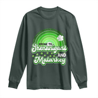 Funny St Patrick's Day Long Sleeve Shirt Prone To Shenanigans And Malarkey