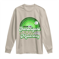 Funny St Patrick's Day Long Sleeve Shirt Prone To Shenanigans And Malarkey