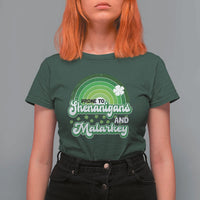 Funny St Patrick's Day T Shirt For Women Prone To Shenanigans And Malarkey - Wonder Print Shop