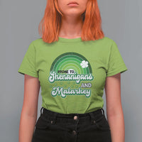 Funny St Patrick's Day T Shirt For Women Prone To Shenanigans And Malarkey - Wonder Print Shop