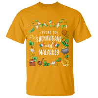 St. Patrick's Day T Shirt Funny Prone To Shenanigans And Malarkey - Wonder Print Shop