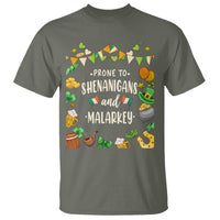 St. Patrick's Day T Shirt Funny Prone To Shenanigans And Malarkey - Wonder Print Shop