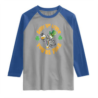 St Patrick's Day Raglan Shirt Beer Drinking Skeleton Shut Up Liver You're Fine