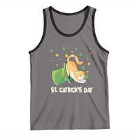 St Patrick's Day Tank Top Happy St.Catrick's Lucky Cat Shamrock Hat