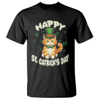 St.Patrick's Day T Shirt Happy St.Catrick's Lucky Cat Shamrock Cute Kitty - Wonder Print Shop