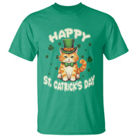 St.Patrick's Day T Shirt Happy St.Catrick's Lucky Cat Shamrock Cute Kitty - Wonder Print Shop