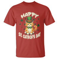 St.Patrick's Day T Shirt Happy St.Catrick's Lucky Cat Shamrock Cute Kitty - Wonder Print Shop