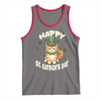 St Patrick's Day Tank Top Happy St.Catrick's Lucky Cat Shamrock Cute Kitty