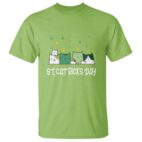Happy Patrick's Day T Shirt St.Catrick's Lucky Cat Shamrock Hat - Wonder Print Shop