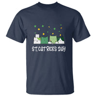 Happy Patrick's Day T Shirt St.Catrick's Lucky Cat Shamrock Hat - Wonder Print Shop