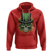 St. Patrick's Day Hoodie Irish Sugar Skull Lucky Hat Shamrocks - Wonder Print Shop
