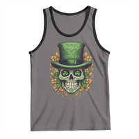 St Patrick's Day Tank Top Irish Sugar Skull Lucky Hat Shamrocks