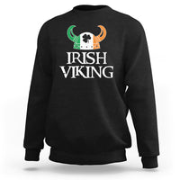 St. Patrick's Day Sweatshirt Irish Viking Helmet Lucky Shamrocks Ireland Flag - Wonder Print Shop