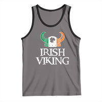 St Patrick's Day Tank Top Irish Viking Helmet Lucky Shamrocks Ireland Flag
