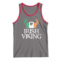 St Patrick's Day Tank Top Irish Viking Helmet Lucky Shamrocks Ireland Flag