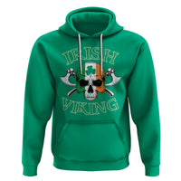 St. Patrick's Day Hoodie Irish Viking Skull Lucky Shamrocks Ireland Flag - Wonder Print Shop